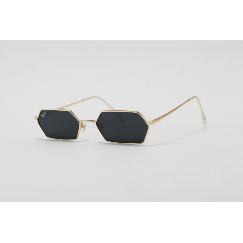 Ray Ban - 3728 - Golden Black - Metal - Hexagonal - Sunglasses